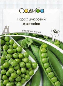 Насіння Горох цукровий Джессіка 100 г, Садиба Satimex Німеччинасортсередньопізній 2043331125 фото