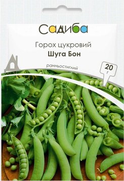 Насіння Горох цукровий Шуга Бон, 20 г, Садиба SatimexНімеччинасортранньостиглій 2043364532 фото