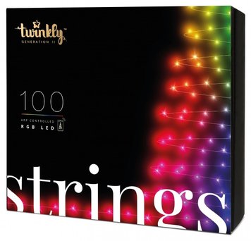 Smart LED Гірлянда Twinkly Strings RGB 100, Gen II, IP44, довжина 8м, кабель чорний 2044110443 фото