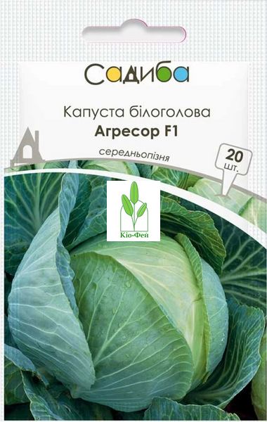 Семена Капусты Капуста білоголова Агресор F1 20шт Виробник: Syngenta, Нідерланди 2047814519 фото